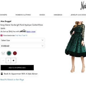 Mac Duggal - Embellished A-Line Dress Size 2